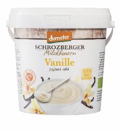 Joghurt Vanille 1 kg,  3,5% von Schrozberger