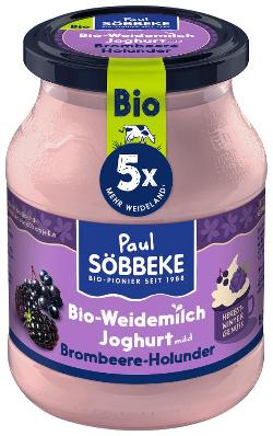 Joghurt Brombeere Holunder 3,8% von Söbbeke