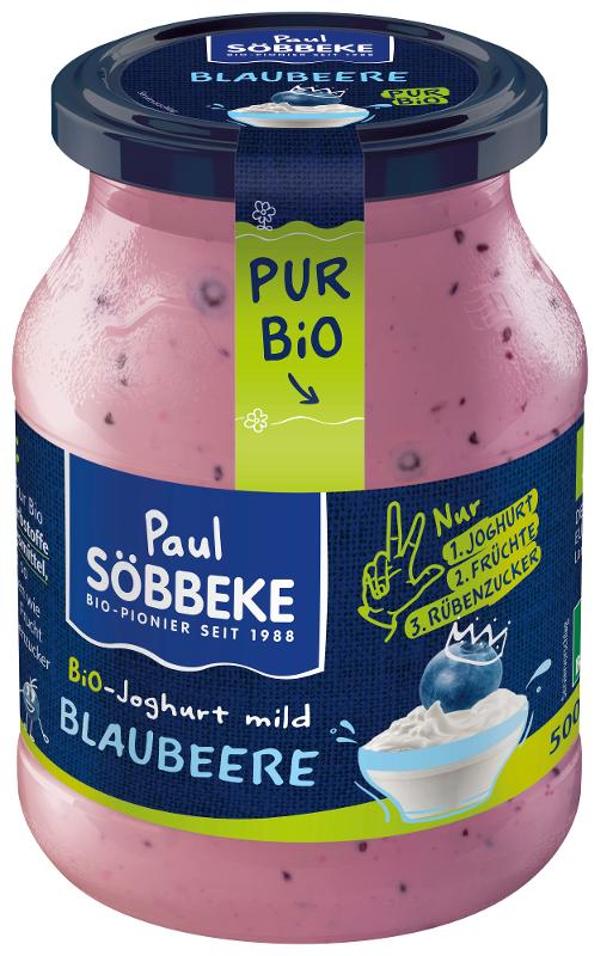 Produktfoto zu Joghurt Pur Blaubeere von Söbbeke