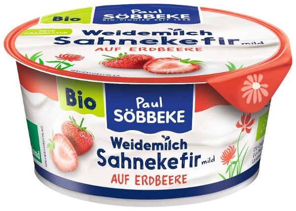 Produktfoto zu Sahnekefir auf Erdbeere-Weidemilch von Söbbeke