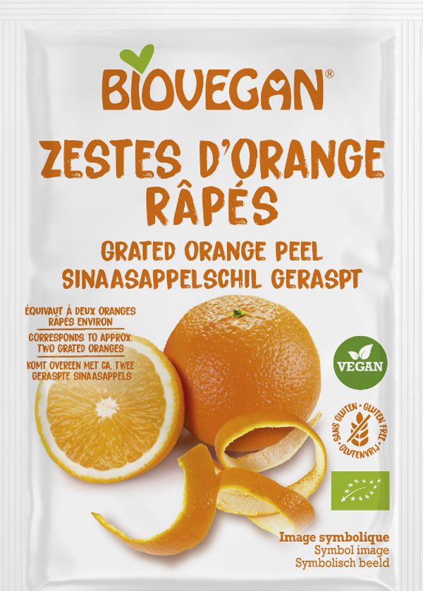Produktfoto zu Geriebene Orangenschalen von Biovegan