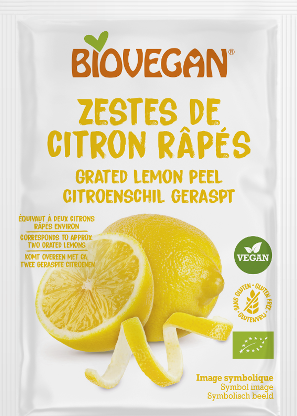 Produktfoto zu Geriebene Zitronenschalen von Biovegan