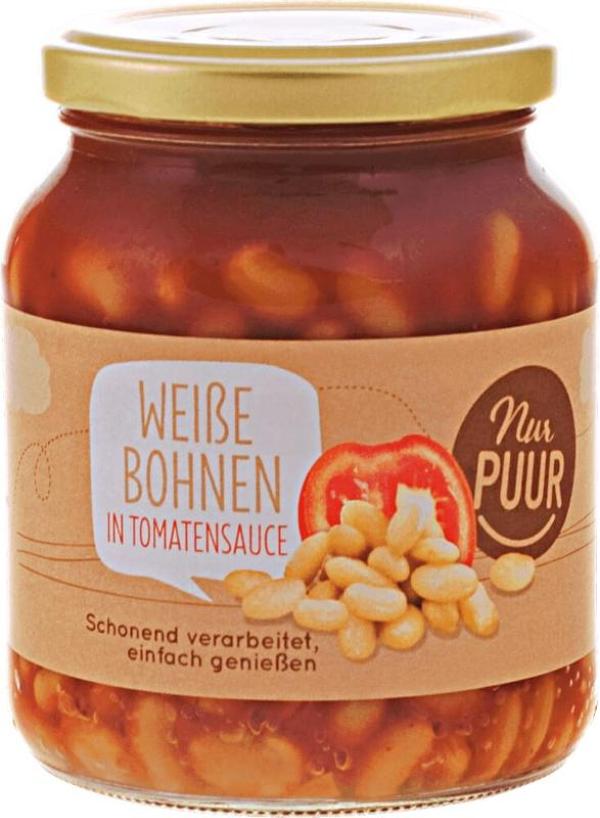 Produktfoto zu Weiße Bohnen in Tomatensauce von Nur puur bio
