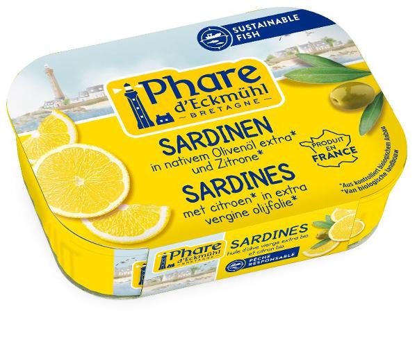 Produktfoto zu Sardinen mit Olivenöl und Zitrone von Phare d'Eckmühl