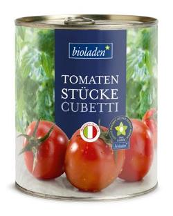 Cubetti Tomatenstücke in der Vorratsgröße von bioladen