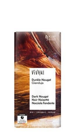 Schokolade, dunkle Nougat Gianduja von Vivani