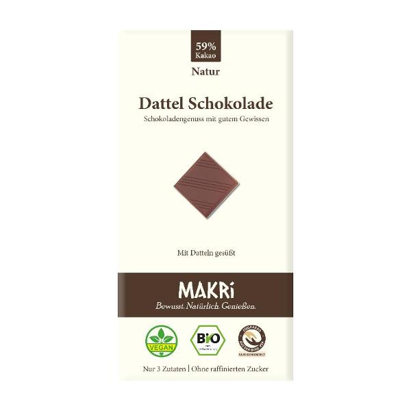 Produktfoto zu Dattel Schokolade Natur von Makri