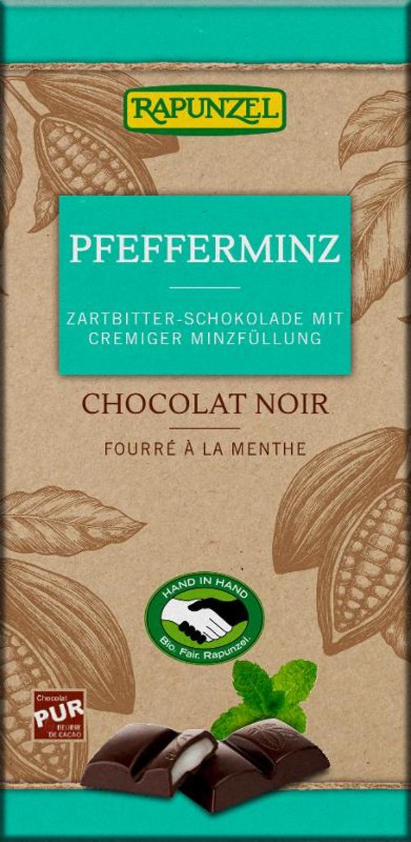 Produktfoto zu Zartbitterschokolade mit Pfefferminzfüllung von Rapunzel