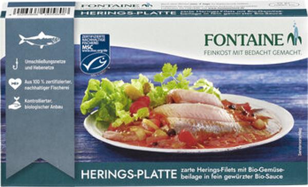 Produktfoto zu Fisch: Heringsplatte mit Gemüs