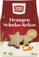 Orangen-Kekse mit Zartbitter-Schokoladenboden