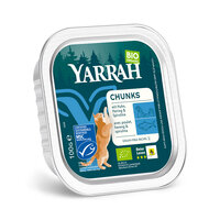 Yarrah Bio Katze Schale Bröckchen getreidefrei Fisch (MSC)