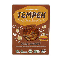 Tempeh-Burger Smoky Paprika - aus Soja und Kidneybohnen, mit deftiger Würzung