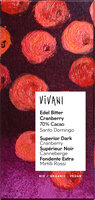 Edel Bitter Cranberry Schokolade 70% Cacao Santo Domingo