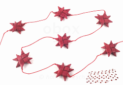 Palmblatt Weihnachtssternkette rot