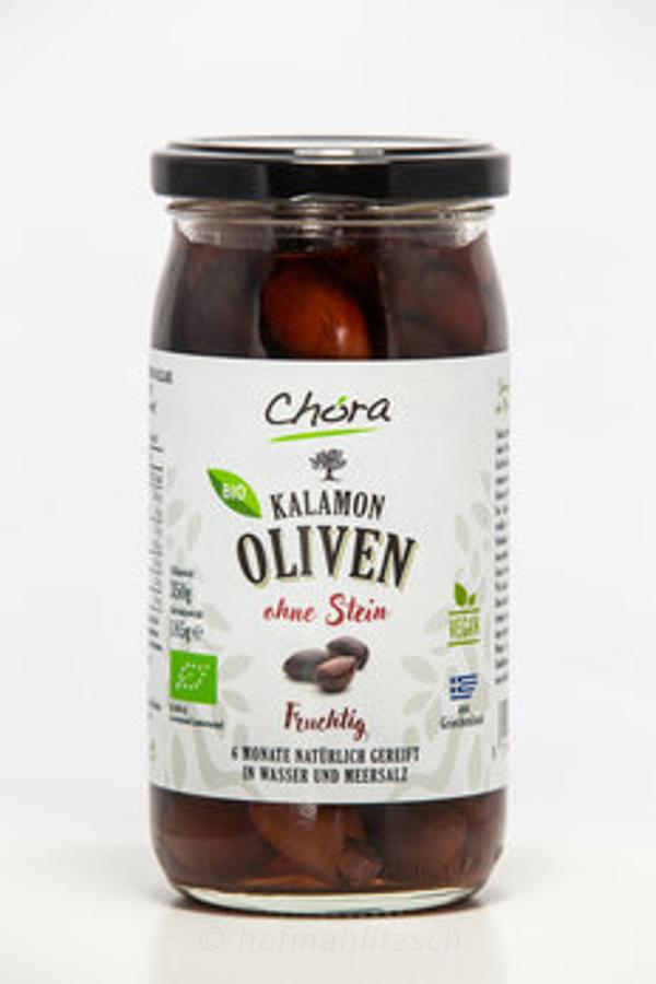 Produktfoto zu Kalamon Schwarze Oliven ohne Stein