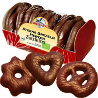 Sterne Brezeln Herzen Zartbitter Lebkuchen