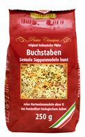 Buchstaben Suppennudeln Semola bunt