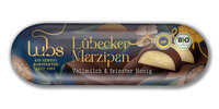 Lübecker Marzipanbrot mit Honig - Vollmilchschokolade, Bio, glutenfrei