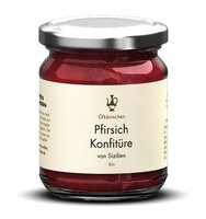 Ölkännchen Pfirsich Konfitüre, 82% Frucht, Sizilien IT 220g