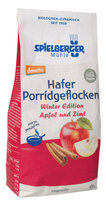 Hafer Porridgeflocken Winter Edition Apfel und Zimt, demeter
