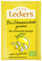 Bio Zitronenschale gerieben und getrocknet