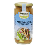 Vegetarische Würstchen mit Weizen- und Eieiweiß