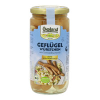 Geflügelwürstchen mit Sonnenblumenöl in Delikatess-Qualität