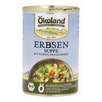 Erbsensuppe mit Würstchenscheiben