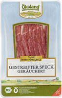 Gestreifter Speck in Scheiben