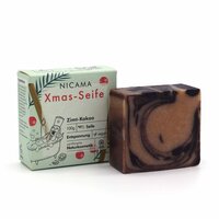 NICAMA zertifizierte Bio-Weihnachtsseife Zimt-Kakao 100g