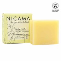 NICAMA zertifizierte Bio-Rasierseife Bergamotte-Salbei 100g