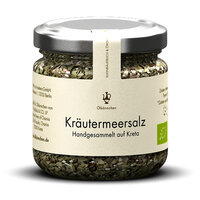 Ölkännchen Kräutermeersalz mit Oregano, Thymian & Rosmarin, Kreta GR 50g im Glas