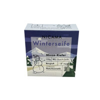 NICAMA zertifizierte Bio-Winterseife Minze-Kiefer 100 g