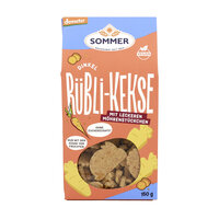 Demeter Dinkel Rübli-Kekse mit leckeren Möhrenstückchen, vegan