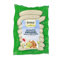 Delikatess Geflügel-Bratwürstchen mit Sonnenblumenöl