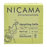 NICAMA zertifizierte Bio-Upcyclingseife mit Peelingeffekt - Zitronenschale 100g
