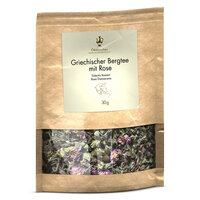 Ölkännchen Griechischer Bergtee Sideritis Raeseri mit Rose Rosa Damascena, Parno