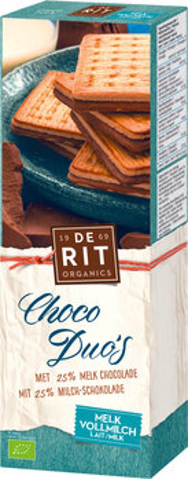 Produktfoto zu Doppelkeks mit Milchschokolade