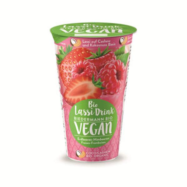 Produktfoto zu Lassi Erdbeere Himbeere vegan 230ml
