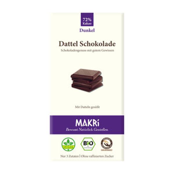 Produktfoto zu Dattel-Schokolade 72% Kakao 85g