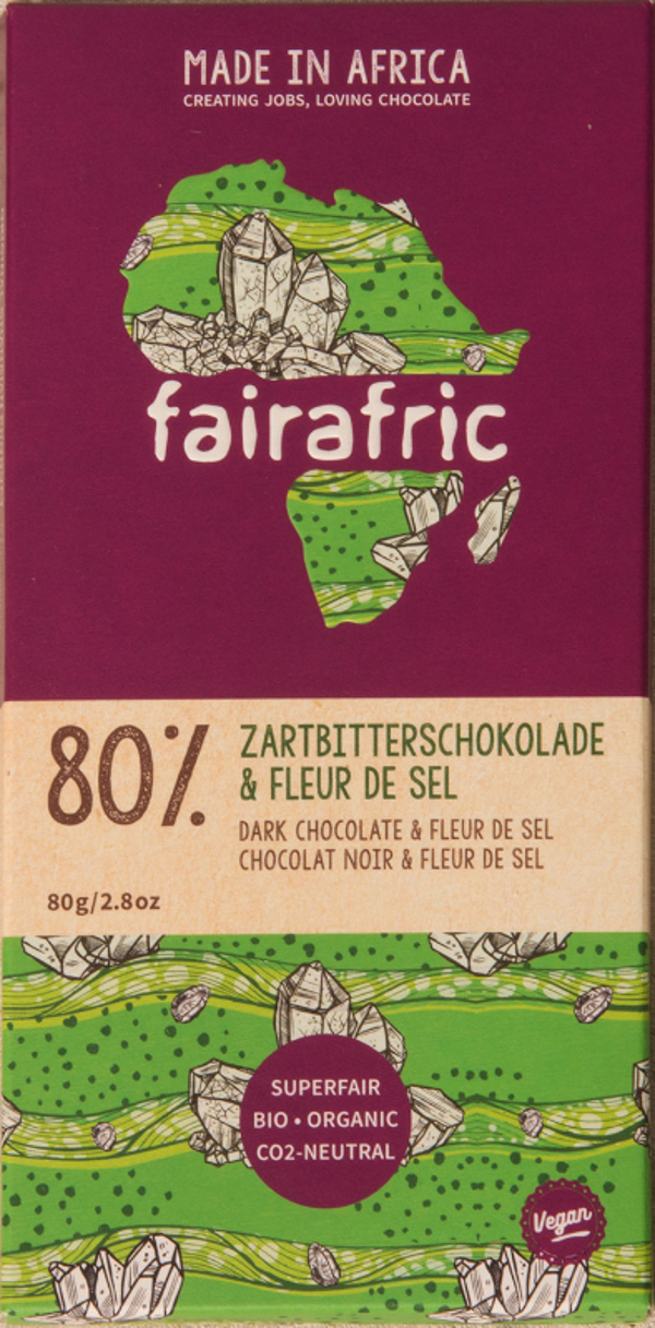 Produktfoto zu Zartbitterschokolade 80% & Fleur de Sel