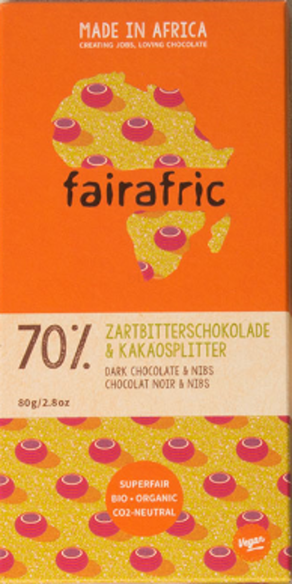 Produktfoto zu Zartbitterschokolade 70% & Kakaosplitter