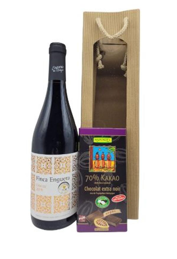 Produktfoto zu Geschenkset Wein & Schokolade