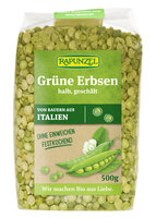 Erbsen grün, halb, geschält