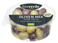 Oliven-Mix ohne Stein mariniert mit frischen Kräutern 150 g