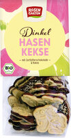 Dinkel-Osterhasen-Kekse mit Zartbitterschokoladenboden und Kokosraspeln