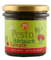 Pesto Bärlauch aus zertifizierter Wildsammlung mit Tomaten und hochwertigem Oliv