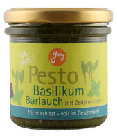 Pesto Basilikum mit Wildbärlauch Nicht erhitzt - voll im Geschmack Bio