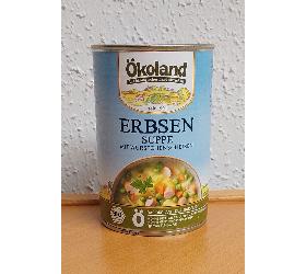 Erbsensuppe mit Wurstscheiben