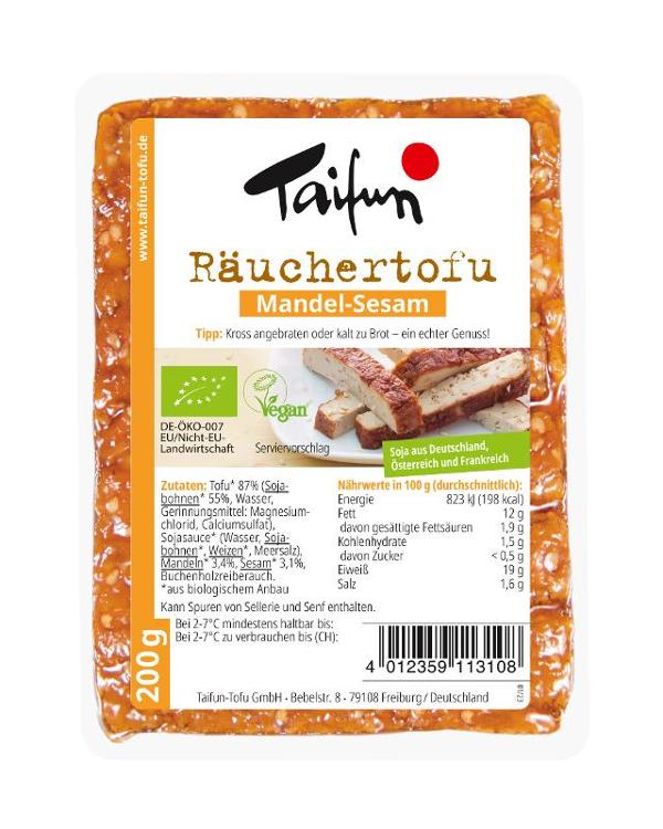 Produktfoto zu Räucher Tofu Mandel Sesam